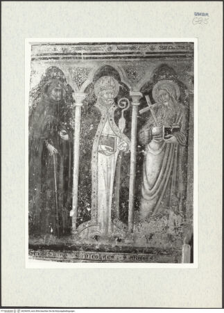 Vorderseite von Getty Research Institute [https://www.deutsche-digitale-bibliothek.de/content/lizenzen/rv-ez/] Heilige, Propheten und EvangelistenSeliger Ventura und die heiligen Nikolaus und Andreas - Gesamtansicht, bh296439_recto. Foto: Hutzel, Max.