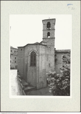 Vorderseite von Getty Research Institute [https://www.deutsche-digitale-bibliothek.de/content/lizenzen/rv-ez/] San FrancescoSan Francesco - Apsis und Glockenturm, Ansicht von Osten, bh296452_recto. Foto: Hutzel, Max.