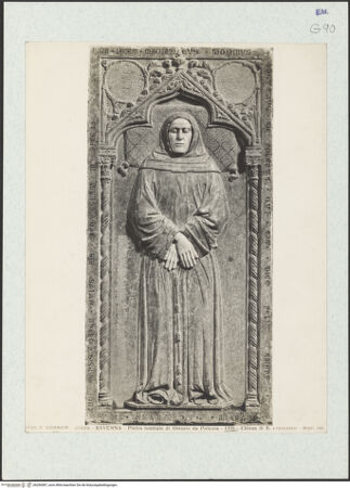 Vorderseite von Alinari [https://www.deutsche-digitale-bibliothek.de/content/lizenzen/rv-ez/] Grabplatte des Ostasio II da Polenta (gest. 1396) - Gesamtansicht, bh296587_recto. Foto.