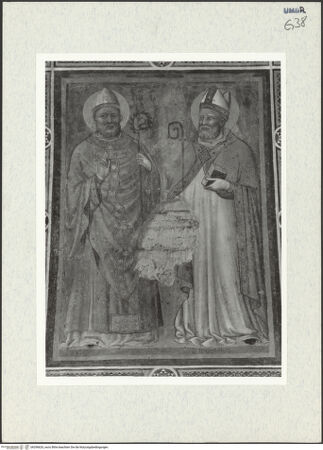 Vorderseite von Todini, Filippo [https://www.deutsche-digitale-bibliothek.de/content/lizenzen/rv-ez/] Szenen aus dem Leben des heiligen Franz von Assisi und HeiligeZwei heilige Bischöfe - Gesamtansicht, bh296626_recto. Foto.