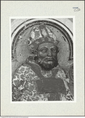 Vorderseite von Todini, Filippo [https://www.deutsche-digitale-bibliothek.de/content/lizenzen/rv-ez/] Vierpass mit heiligem Bischof - Detail: Bischof, bh296639_recto. Foto.