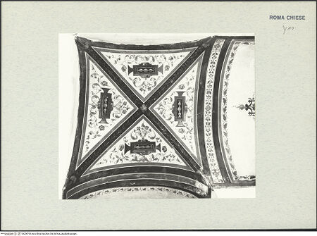 Vorderseite von Bibliotheca Hertziana [https://www.deutsche-digitale-bibliothek.de/content/lizenzen/rv-fz/] Santa Maria dell'Anima - Treppenhaus, Gewölbe, bh296763_recto. Foto.