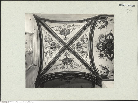 Vorderseite von Bibliotheca Hertziana [https://www.deutsche-digitale-bibliothek.de/content/lizenzen/rv-fz/] Santa Maria dell'Anima - Treppenhaus, Gewölbe, bh296766_recto. Foto.