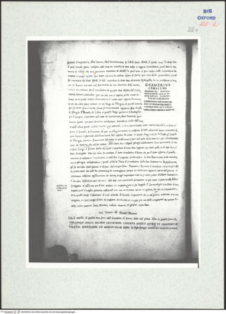 Vorderseite von Bibliotheca Hertziana [https://www.deutsche-digitale-bibliothek.de/content/lizenzen/rv-ez/] Ms. Canon. Ital. 138: Pirro Ligorio, Libri delle AntichitàTextseiten - 22 v, bh296995_recto. Foto.