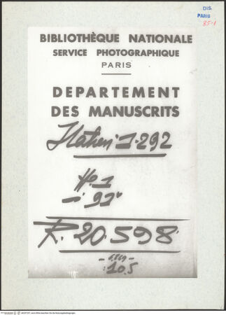 Vorderseite von bh297257_recto