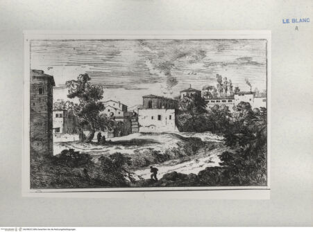Vorderseite von ICCD [http://creativecommons.org/publicdomain/mark/1.0/] "Veduta di Porta Castello" (Blazz 1 aus der Serie "Varie vedute inventate ed intagliate da P. Anesi Rom. Dedicate all'Emo, e Rmo Prenc. Il sig. Cardinale Gioseppe Renato Imperiali. Anno 1725"?) - , bh298322. Foto.