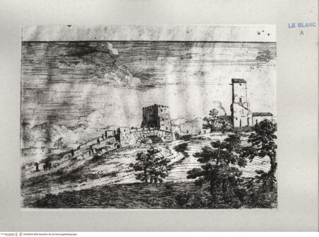 Vorderseite von ICCD [http://creativecommons.org/publicdomain/mark/1.0/] Ponte Salario (Blatt 4 aus der Serie "Varie vedute inventate ed intagliate da P. Anesi Rom. Dedicate all' Emo, e Rmo Prenc. Il sig. Cardinale Gioseppe Renato Imperiali. Anno 1725"?) - , bh298336. Foto.