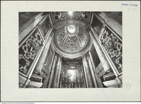 Vorderseite von ICCD [https://www.deutsche-digitale-bibliothek.de/content/lizenzen/rv-ez/] Santa Maria in VallicellaCappella di San Filippo Neri - Altarraum, Kuppel und Altarwand, bh298346_recto. Foto.