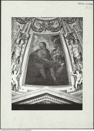 Vorderseite von ICCD [https://www.deutsche-digitale-bibliothek.de/content/lizenzen/rv-ez/] Gewölbe- und ArkadenbogendekorationGewölbeausmalung mit den Heiligen Matthäus, Johannes dem Täufer und Johannes dem EvangelistenJohannes der Täufer - , bh298349_recto. Foto.