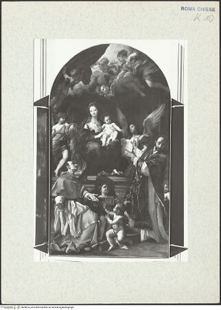 Vorderseite von ICCD [https://www.deutsche-digitale-bibliothek.de/content/lizenzen/rv-ez/] Die Madonna mit den heiligen Carlo Borromeo und Ignatius von Loyola - , bh298374_recto. Foto.