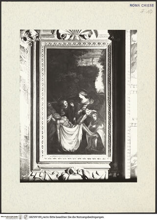 Vorderseite von ICCD (GFN) [https://www.deutsche-digitale-bibliothek.de/content/lizenzen/rv-ez/] Grabtragung Christi - Gesamtansicht, bh299189_recto. Foto.