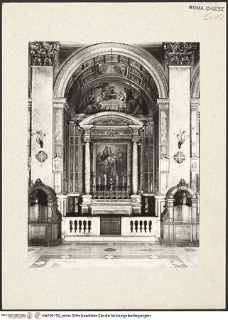 Vorderseite von ICCD (GFN) [https://www.deutsche-digitale-bibliothek.de/content/lizenzen/rv-ez/] Santissima Trinità dei PellegriniCappella di San Filippo Neri - Gesamtansicht, frontal, bh299190_recto. Foto.