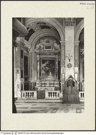 Vorderseite von ICCD (GFN) [https://www.deutsche-digitale-bibliothek.de/content/lizenzen/rv-ez/] Santissima Trinità dei PellegriniCappella di San Carlo Borromeo - Kapelle, seitliche Ansicht, bh299197_recto. Foto.