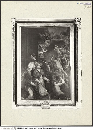 Vorderseite von ICCD (GFN) [https://www.deutsche-digitale-bibliothek.de/content/lizenzen/rv-ez/] Der heilige Gregor bittet für die Seelen im Fegefeuer - Gesamtansicht, bh299201_recto. Foto.