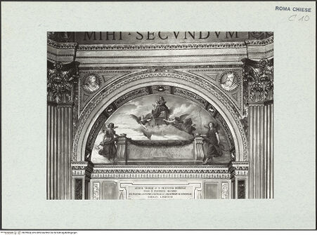 Vorderseite von ICCD [https://www.deutsche-digitale-bibliothek.de/content/lizenzen/rv-ez/] Santa Maria di Loreto - Lünette übe dem Eingang, bh299504_recto. Foto.