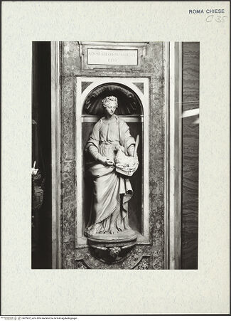 Vorderseite von ICCD [https://www.deutsche-digitale-bibliothek.de/content/lizenzen/rv-ez/] Die heilige Agnes - Gesamtansicht, bh299532_recto. Foto.