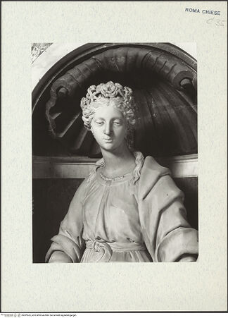 Vorderseite von ICCD [https://www.deutsche-digitale-bibliothek.de/content/lizenzen/rv-ez/] Die heilige Agnes - Kopf und Oberkörper, bh299533_recto. Foto.