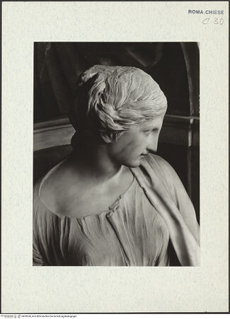 Vorderseite von ICCD [https://www.deutsche-digitale-bibliothek.de/content/lizenzen/rv-ez/] Die heilige Susanna - Kopf und Schultern, Ansicht im Profil, bh299538_recto. Foto.