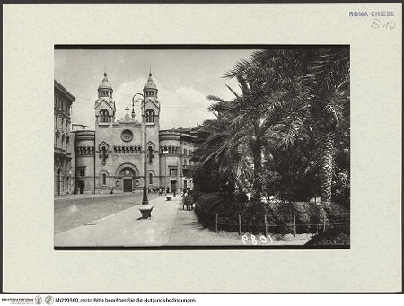 Vorderseite von ICCD [https://www.deutsche-digitale-bibliothek.de/content/lizenzen/rv-ez/] Tempio valdese di piazza Cavour - Blick vom Platz aus auf die Fassade, bh299560_recto. Foto.