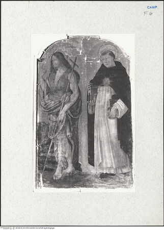 Vorderseite von Alparone, Giuseppe (Napoli) [https://www.deutsche-digitale-bibliothek.de/content/lizenzen/rv-ez/] Polyptychon der Familie Davalos - Hl. Johannes der Täufer und Hl. Anton von Padua, bh300410_recto. Foto: Alparone, Giuseppe.