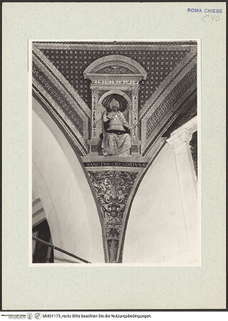 Vorderseite von Arte Fotografica [https://www.deutsche-digitale-bibliothek.de/content/lizenzen/rv-ez/] Krönung Mariä umgeben von Evangelisten, Sibyllen und KirchenväternKirchenväterGregor - , bh301175_recto. Foto.