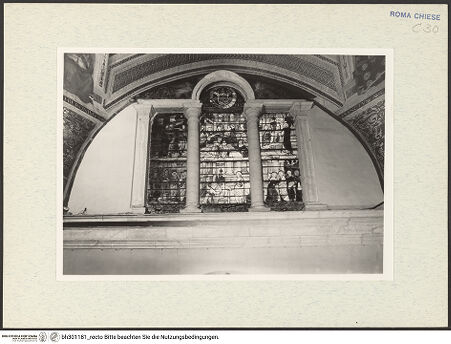 Vorderseite von Arte Fotografica [https://www.deutsche-digitale-bibliothek.de/content/lizenzen/rv-ez/] Santa Maria del Popolo - linke Wand; Serlianafenster, bh301181_recto. Foto.