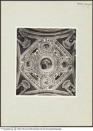 Vorderseite von Arte Fotografica [https://www.deutsche-digitale-bibliothek.de/content/lizenzen/rv-ez/] Krönung Mariä umgeben von Evangelisten, Sibyllen und Kirchenvätern - Gesamtansicht, bh301188_recto. Foto.