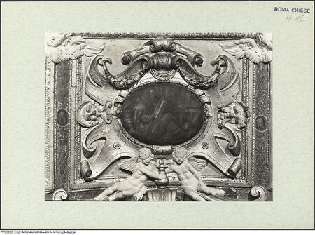 Vorderseite von ICCD [https://www.deutsche-digitale-bibliothek.de/content/lizenzen/rv-ez/] Ikonografie der Cappella MarescottiKartusche mit dem Heiligen Markus - , bh302264_recto. Foto.