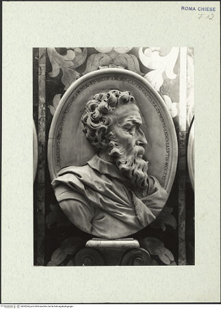 Vorderseite von ICCD [https://www.deutsche-digitale-bibliothek.de/content/lizenzen/rv-ez/] KapellenaussstattungMedaillon mit Büste des Amadorus II. Spada - , bh302269_recto. Foto.