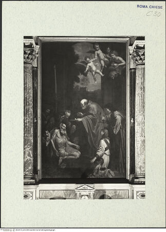 Vorderseite von ICCD [https://www.deutsche-digitale-bibliothek.de/content/lizenzen/rv-ez/] Die letzte Kommunion des Hl. Hieronymus - , bh302275_recto. Foto.