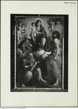 Vorderseite von ICCD [https://www.deutsche-digitale-bibliothek.de/content/lizenzen/rv-ez/] Ikonografie der Cappella MarescottiMaria mit Kind und Heiligen - , bh302294_recto. Foto.