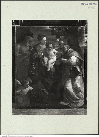 Vorderseite von ICCD [https://www.deutsche-digitale-bibliothek.de/content/lizenzen/rv-ez/] Madonna mit den Heiligen Filippo Neri und Hieronymus - , bh302300_recto. Foto.