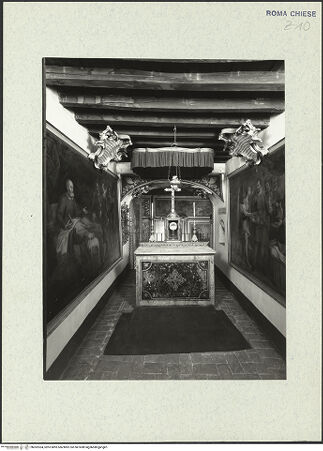 Vorderseite von ICCD [https://www.deutsche-digitale-bibliothek.de/content/lizenzen/rv-ez/] Casa della Arciconfraternità della CaritàInnenräume - Kapelle im ehemaligen Zimmer des Hl. Filippo Neri, bh302304_recto. Foto.