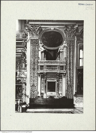 Vorderseite von Bibliotheca Hertziana [https://www.deutsche-digitale-bibliothek.de/content/lizenzen/rv-fz/] Santa Maria in VallicellaCappella Maggiore - Detail: linke Wand, bh302387_recto. Foto.