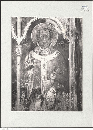 Vorderseite von Guido, Giovanni, Lecce [https://www.deutsche-digitale-bibliothek.de/content/lizenzen/rv-ez/] Szenen aus dem Leben des Stephanus - Heiligen - Crucifixion - Nikolaus von Myra, Detail, bh303317_recto. Foto: Guido, Giovanni.