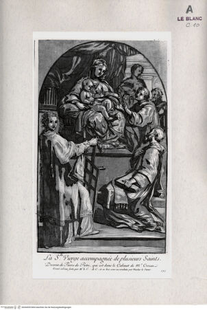 Vorderseite von  [http://creativecommons.org/publicdomain/mark/1.0/] Thronende Madonna mit Heiligen (Cabinet Crozat) - , bh304355. Foto.