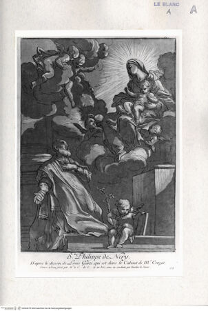 Vorderseite von  [http://creativecommons.org/publicdomain/mark/1.0/] Vision des Heiligen Philippus Neri - , bh304375. Foto.