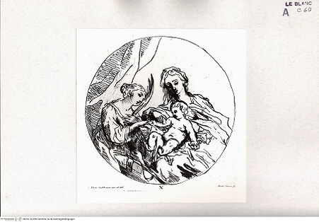 Vorderseite von Bibliotheca Hertziana [http://creativecommons.org/publicdomain/mark/1.0/] Raccolta Di Cento Pensieri Diversi Di Anton Domenico Gabbiani Pittor Fiorentino; In Firenze : Nella Stamperia Moückiana,  1762Die mystischen Hochzeit der Heiligen Katharina (Bl. X) - , bh305718. Foto.