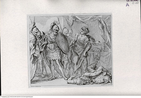 Vorderseite von Landesbildstelle Rheinland [http://creativecommons.org/publicdomain/mark/1.0/] Raccolta Di Cento Pensieri Diversi Di Anton Domenico Gabbiani Pittor FiorentinoJahel und Sisera (Bl.LXXXXIV) - , bh305749. Foto.