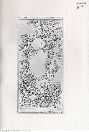 Vorderseite von Landesbildstelle Rheinland [http://creativecommons.org/publicdomain/mark/1.0/] Raccolta Di Cento Pensieri Diversi Di Anton Domenico Gabbiani Pittor FiorentinoBekränzung einer Herme (Bl. LXVII) - , bh306064. Foto.