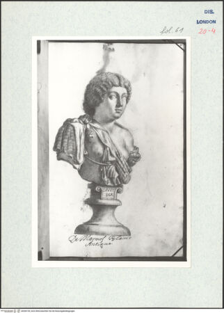 Vorderseite von Warburg Institute [https://www.deutsche-digitale-bibliothek.de/content/lizenzen/rv-ez/] Album CarpioBüste der Faustina aus Marmor - , bh306159_recto. Foto.