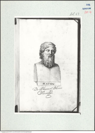 Vorderseite von Warburg Institute [https://www.deutsche-digitale-bibliothek.de/content/lizenzen/rv-ez/] Album CarpioBüste des Platon aus Marmor - , bh306161_recto. Foto.