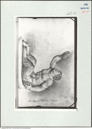 Vorderseite von Warburg Institute [https://www.deutsche-digitale-bibliothek.de/content/lizenzen/rv-ez/] Album CarpioSkulptur eines Satyr - , bh306171_recto. Foto.