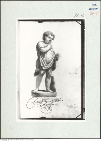 Vorderseite von Warburg Institute [https://www.deutsche-digitale-bibliothek.de/content/lizenzen/rv-ez/] Album CarpioSkulptur eines Kindes - , bh306174_recto. Foto.