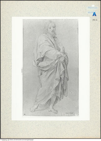 Vorderseite von Réunion des Musées Nationaux [https://www.deutsche-digitale-bibliothek.de/content/lizenzen/rv-ez/] Barfüßiger Mann im Gewand - , bh306567_recto. Foto.