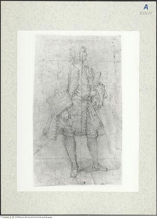 Vorderseite von Musée National du Louvre? [https://www.deutsche-digitale-bibliothek.de/content/lizenzen/rv-ez/] Ein Adliger, mit Hut unter dem linken Arm - Gesamtansicht, bh306863_recto. Foto.