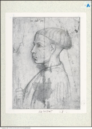 Vorderseite von Art Institute of Chicago [https://www.deutsche-digitale-bibliothek.de/content/lizenzen/rv-ez/] Brustbild eines jungen Priesters im Profil - , bh306960_recto. Foto.