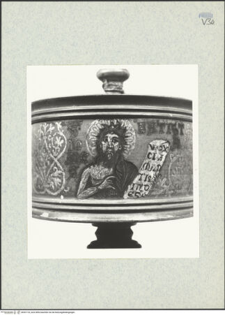 Vorderseite von ICCD [https://www.deutsche-digitale-bibliothek.de/content/lizenzen/rv-ez/] Pyxis - Detail, Johannes der Täufer, bh307133_recto. Foto.