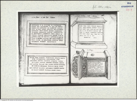 Vorderseite von Warburg Institute [https://www.deutsche-digitale-bibliothek.de/content/lizenzen/rv-ez/] Inscriptionum antiquarum (Codex Holmiensis)Römische Inschriften; in Rom - , bh309538_recto. Foto.