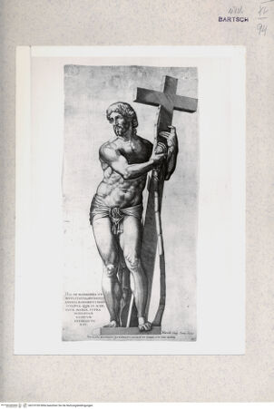 Vorderseite von Bibliotheca Hertziana [http://creativecommons.org/publicdomain/mark/1.0/] Auferstandener Christus (Christus des Michelangelo in Santa Maria Sopra Minerva) - , bh310183. Foto.